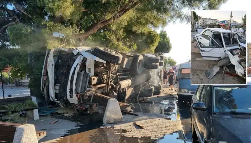 Freni Patlayan Kamyon, Trafik Işığında Bekleyen Araçları Biçti